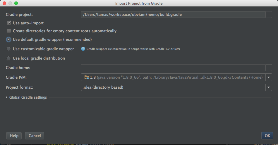 Import Gradle Project